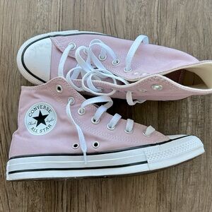 Converse Pink Canvas High Tops
